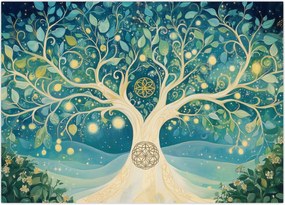 Obraz – Magiczne drzewo ze spiralami (70x50 cm)