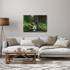 Obraz strumienia w lesie (70x50 cm)