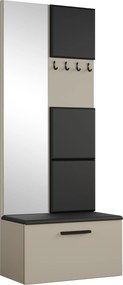 Masseno Garderoba MODULO 120,6/204/40 cm do Przedpokoju Nowoczesna Kaszmir