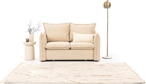 Sofa rozkładana Liliamo dwuosobowa - beżowy szenil Egon 26
