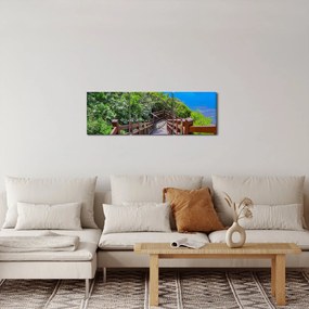 Obraz - Panorama (z zegarem) (90x30 cm)