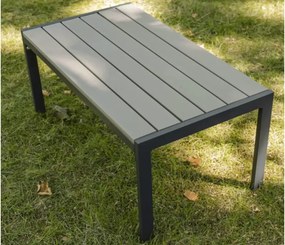Stolik kawowy Alumo – nowoczesny niski stół balkonowy z aluminium, minimalistyczny design do wnętrz i na taras