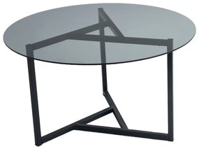 Stolik konferencyjny Trio Black z ciemnym szkłem