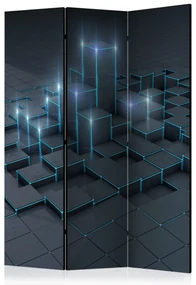 Parawan akustyczny 3D 135x172 cm 3-częściowy niebieski ARTGEIST B