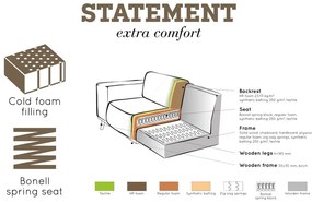 Brązowy narożnik z imitacji skóry BePureHome Statement, lewostronny