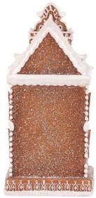 Dekoracja świąteczna Wieża z piernika, poliresin, LED, brązowy