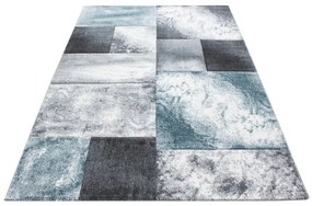 Dywan nowoczesny Hawaii Kwadraty niebiesko-szary 280 cm x 370