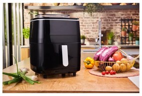 Czarna frytkownica beztłuszczowa EASY FRY&amp;GRILL STEAM+ FW201815 – Tefal