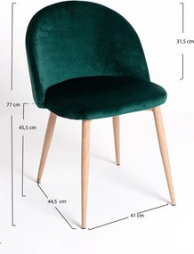 Zestaw 4 Krzese Vint Aksamitne