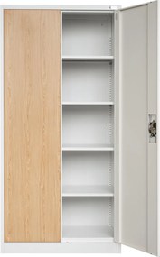 Szafa biurowa Eco Design Jan H 90x40x195 cm biały/dąb sonoma