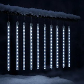 Lampki choinkowe z efektem wodospadu - zimna biel
