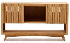 Niska szafka pod umywalkę z litego drewna tekowego 140x80 cm Kuveni – Kave Home