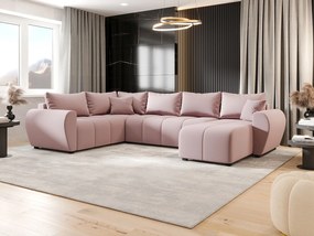 BEDANTE narożnik w kształcie U MOLISA U PLUS Cosmic 14 lewa Rosa z funkcją spania sofa w kształcie litery U z pojemnikiem na pościel