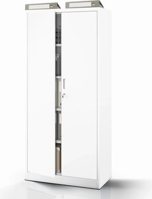 Szafa metalowa biurowa z 4 półkami biała, 1750 x 800 x 400 mm: JAN Compact