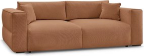 Pomarańczowa rozkładana/ze schowkiem sofa 265 cm Ezechiel – Bobochic Paris