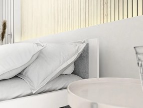 Łóżko IKAROS 90 x 200 cm, beton/biały Stelaż: Bez stelaża, Materac: Bez materaca