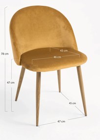 Zestaw 4 Krzese Vint Aksamitne