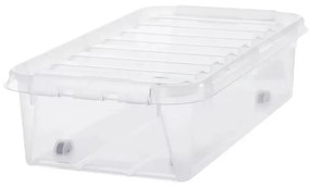 SmartStore Pojemnik z białymi zatrzaskami ikółkami Cla ssic, 31 l, 31 l