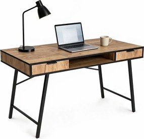 Industrialne biurko z szufladami dąb craft 120 cm G5-L87