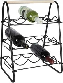 Metalowy stojak na wino na 9 butelek