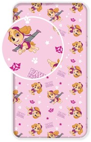Dziecięce prześcieradło bawełniane Paw Patrol 122, 90 x 200 cm