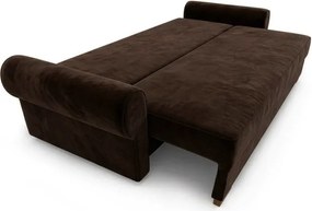 Sofa z Funkcją Spania RELON Brązowa Nowoczesna