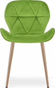 Krzesło do jadalni MANGO VELVET, jasnozielone