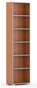 Biblioteka SILVER LINE, 1 kolumna, 2230 x 600 x 400 mm, czereśnia