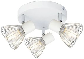 Biała lampa sufitowa na okrągłej podstawie - V173 F0-B23