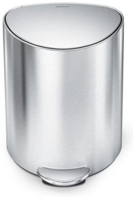 Simplehuman Kosz na śmieci z pedałem 6 l,półokrągły, matowa stal nierdzewna, plastik