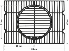 Cattara Ruszt żeliwny do grilla Royal classic, 58 x 42 cm