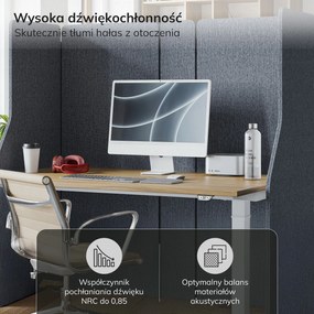 Parawan akustyczny SADIE Carbon Fog 260/145 cm