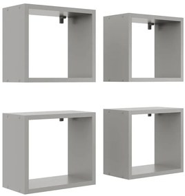Komplet szarych kwadratowych półek F8-L68