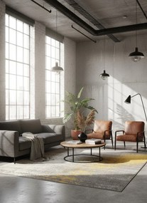 Szaro-żółty dywan przecierany w stylu loft Z8-L01