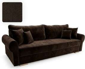 Sofa z Funkcją Spania RELON Brązowa Nowoczesna
