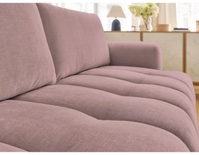 Różowa rozkładana/ze schowkiem sofa 251 cm Fuji – Bobochic Paris