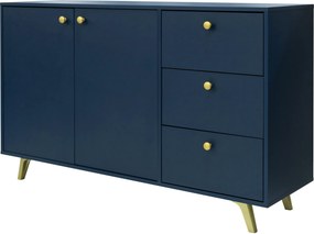 Komoda GALIO 140 cm do Salonu Sypialni Odcienie niebieskiego