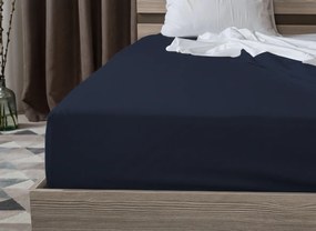 PrzytulneMieszkanie.pl Prześcieradło jersey granatowe 180 x 200 cm