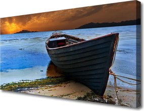 Obraz canvas Łodzie na Piaszczystym Brzegu