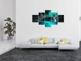Obraz - Turkusowe jezioro (125x70 cm)
