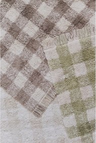 Zielony bawełniany dywan dziecięcy tkany ręcznie odpowiedni do prania 90x120 cm Vichy – Lorena Canals