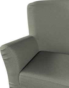 Pokrowiec na fotel Tomelilla wysoki z zakładkami kolor szary tkanina strukturalna