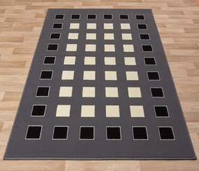 Dywan nowoczesny  Kwadraciki kremowo-czarne 140 cm x 200 cm