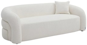 Kanapa 3-osobowa z białej tkaniny z bukli  LAPIOTA od Maison Céphy