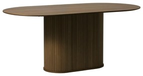 Brązowy stół z blatem w dekorze dębu 95x180 cm Nola – Unique Furniture