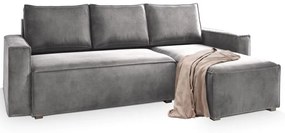 Rozkładana narożna sofa CAVELO, jasnoszara, uniwersalna