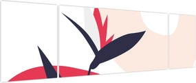 Obraz - Różowa abstrakcja kwiatowa N⁰1 (170x50 cm)