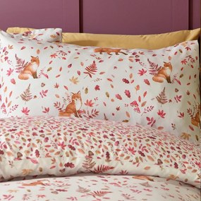 Pomarańczowo-beżowa pościel dwuosobowa 230x220 cm Woodland Fox – Catherine Lansfield