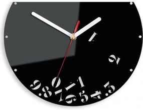 Zegar na ścianę cichy nowoczesny akrylowy czarny ozdobny - spadające cyfy