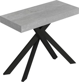 Saki Mały rozkładany stolik konsolowy 90x40/196 cm nogi betonowe antracytowe